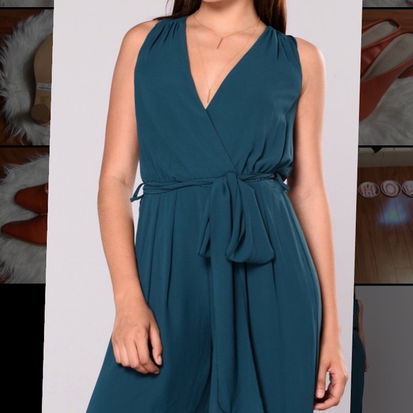NWT✨Fashion Nova Jumpsuit in Teal colour - Picture 3 of 12
